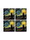 Koupakoupa Starry Night Cat Сервизи За Чаши Дървени 4 Бройки