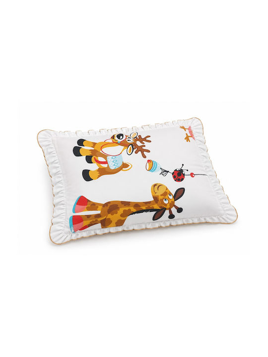 Beboulino Giraffe Παιδική Μαξιλαροθήκη από 100% Βαμβάκι 35x45εκ. Orange Beboulino Giraffe Παιδική Μαξιλαροθήκη από 100% Βαμβάκι 35x45εκ. Orange