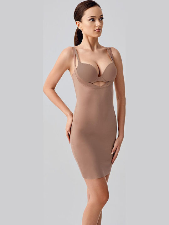 Seamless Brown Tightening Dress