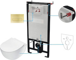 Deante Wall Mounted Plastic Toilet Flush Rectangular Low Pressure