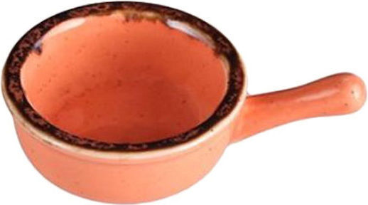 Porland Seasons Serving Bowl Round Porcelain Orange with Diameter 9.5cm