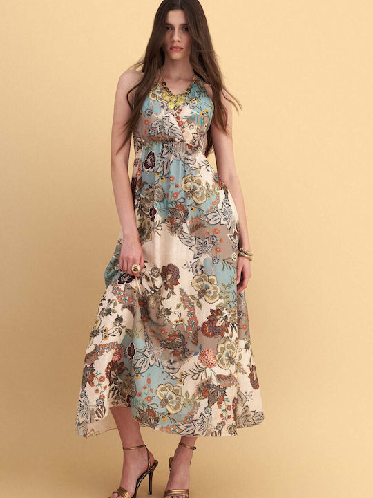Sommer Midi Damenkleid Mehrfarbig