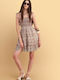Sommer Mini Damenkleid Mehrfarbig