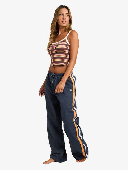 Women's Pantaloons in Wide Leg Style Striped Mood Indigo