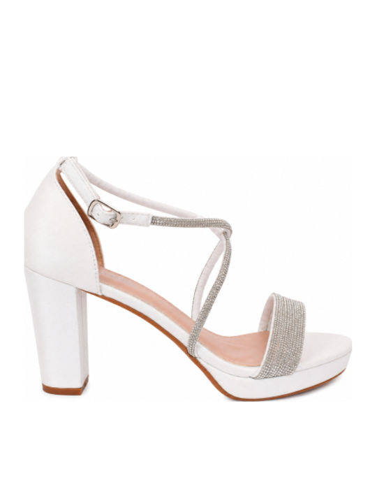 Sandale Elegante Damă Albe SJ-H8-1118X-26SA-Alb