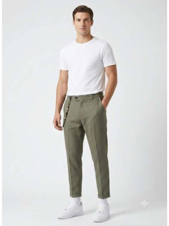 Just West Herrenhosen in Slim Passform Khaki