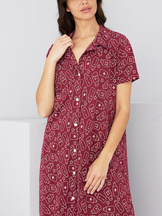 Summer Women's Nightgown Red Black