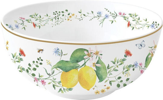 Easy-Life Fleurs Et Citrons Μπωλ Σερβιρίσματος Στρογγυλό από Πορσελάνη