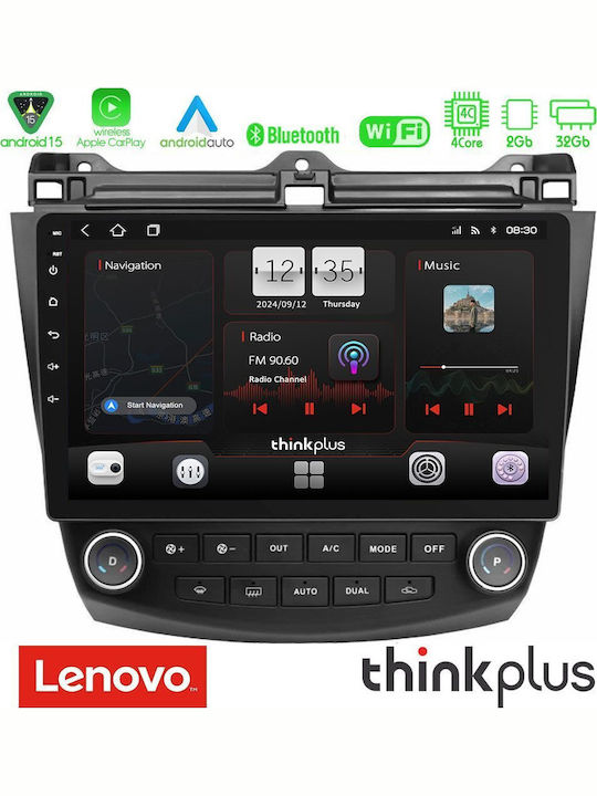 Lenovo Car Audio System for Honda Accord 2002-2008 Bluetooth USB AUX WiFi GPS Apple CarPlay Android Auto with 10" Touch Screen