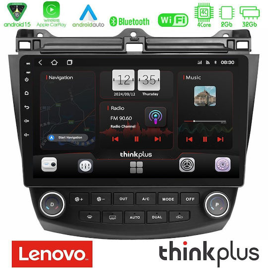 Lenovo Car Audio System for Honda Accord 2002-2008 Bluetooth USB AUX WiFi GPS Apple CarPlay Android Auto with 10" Touch Screen