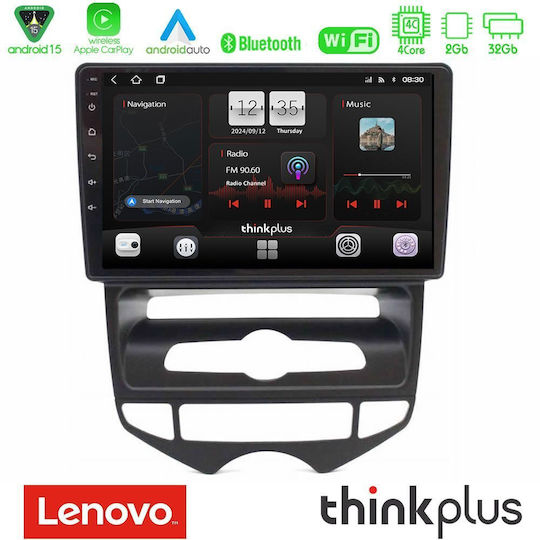 Lenovo Ηχοσύστημα Αυτοκινήτου για Hyundai ix20 2010-2020 με A/C (Bluetooth/USB/AUX/WiFi/GPS/Apple-Carplay/Android-Auto) με Οθόνη Αφής 10"