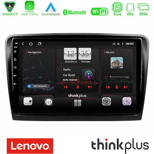 Lenovo Car Audio System for Skoda Superb 2008-2015 Bluetooth USB AUX WiFi GPS Apple CarPlay Android Auto with 10" Touch Screen