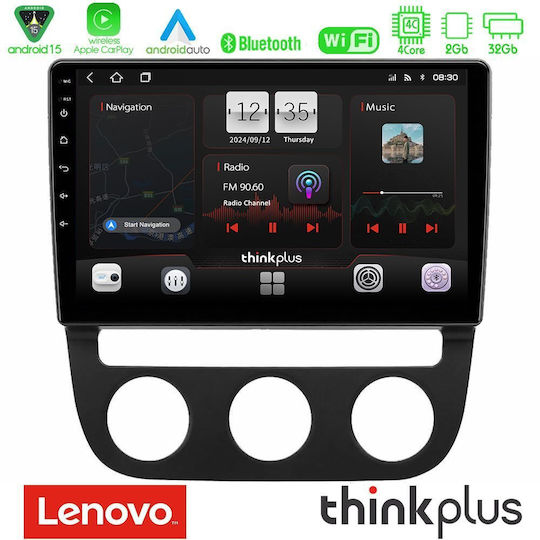 Lenovo Ηχοσύστημα Αυτοκινήτου για Volkswagen Jetta με A/C (Bluetooth/USB/AUX/WiFi/GPS/Apple-Carplay/Android-Auto) με Οθόνη Αφής 10"