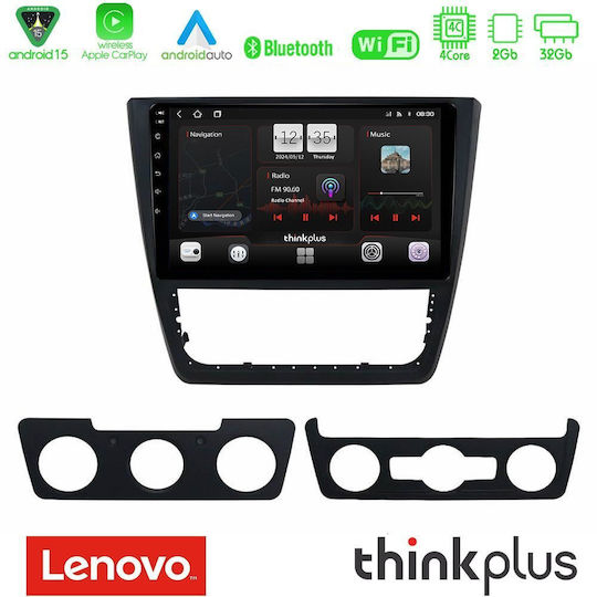 Lenovo Car Audio System for Skoda Yeti 2024-2025 (Bluetooth/USB/AUX/WiFi/GPS/Apple CarPlay/Android Auto) with 10" Touch Screen