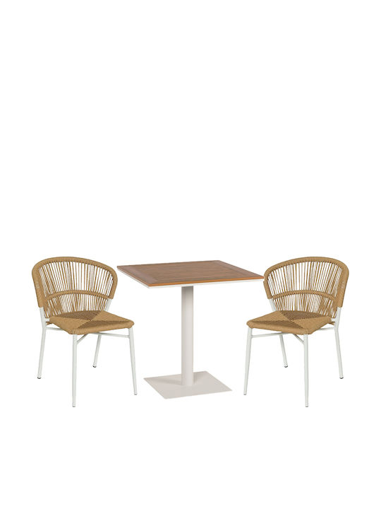 Outdoor Dining Set Namibia 3 Pieces Artelibre with Pillows