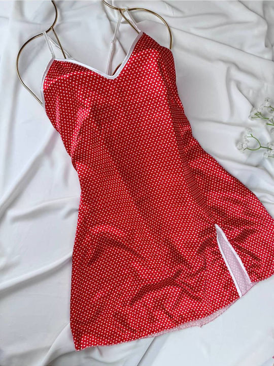 Summer Women's Nightgown Red