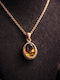Necklace with Diamond & Brown Zircon