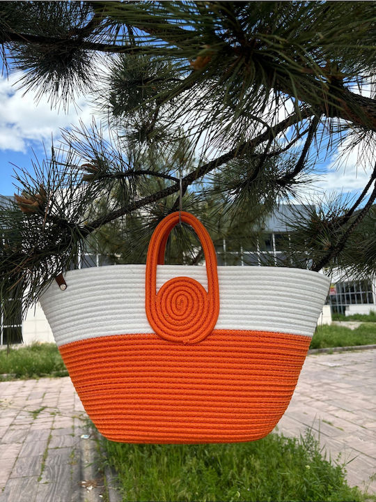 Geantă De Plajă Din Wicker Portocalie