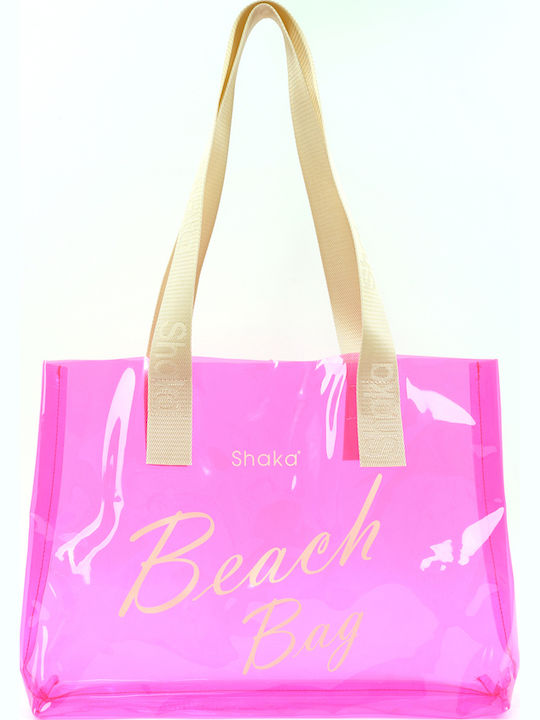 Plastic Beach Bag with Pink Hat