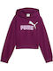 Kinder-Sweatshirt Mit Fuchsie Kapuze Hoodie Fl