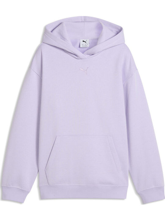 PUMA Παιδικό Φούτερ με Κουκούλα και Τσέπες Μωβ Hoodie Fl PUMA Παιδικό Φούτερ με Κουκούλα και Τσέπες Μωβ Hoodie Fl