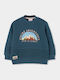 Fleece Kinder-Sweatshirt Petrol Blau