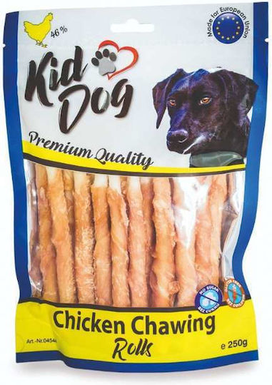 KidDog Hundeleckerlis Rohrform Glutenfrei mit Huhn Büffel und Fleisch 250g