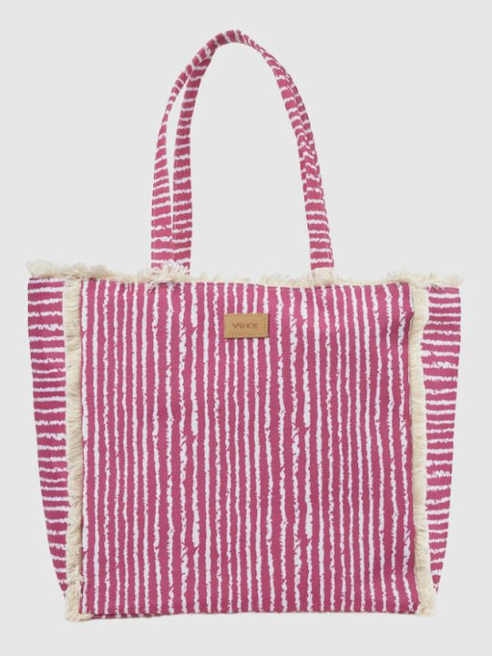 Verde Fabric Pink Beach Bag