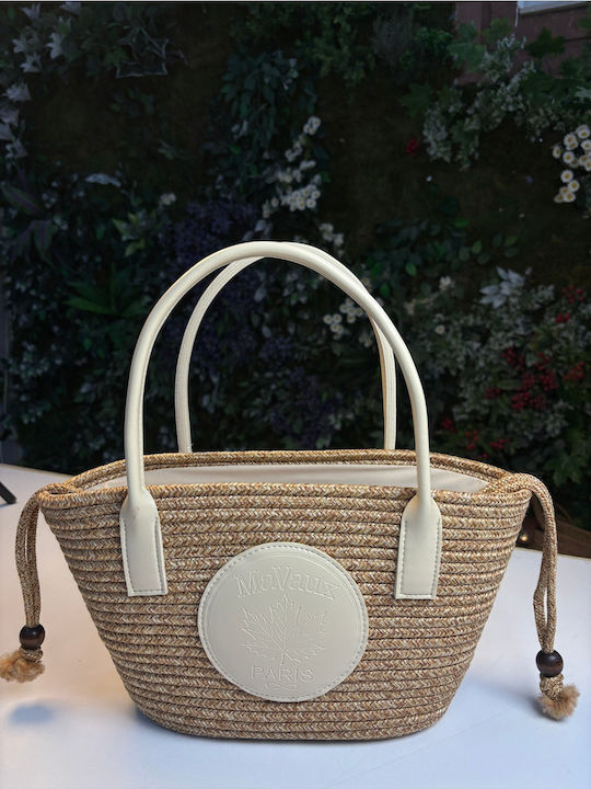 Geantă De Plajă Din Wicker Bej