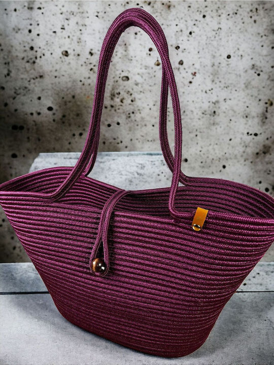Enpapa Korbweide Strandtasche Lila