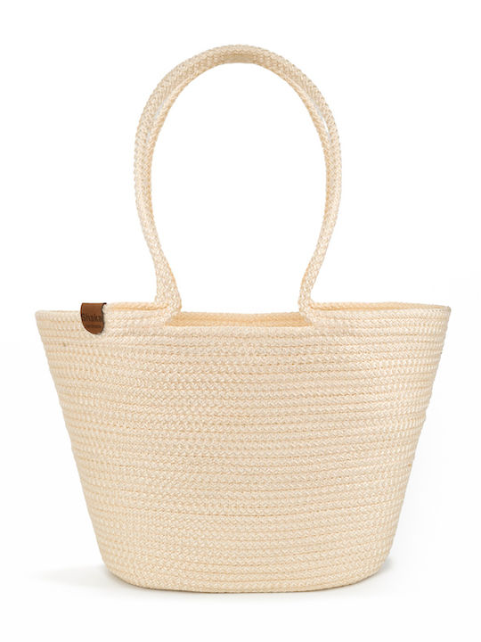 Wicker Beige Beach Bag