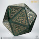Hobbit TCG Zar Spindown Jumbo D20 Verde