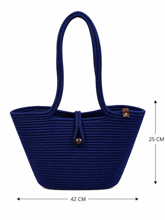 Korbweide Strandtasche Blau