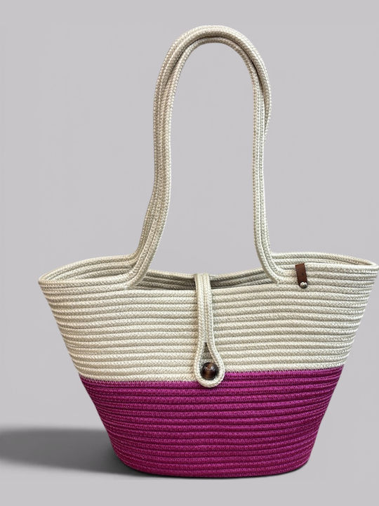 Korbweide Strandtasche Fuchsia