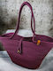 Enpapa Korbweide Strandtasche Lila