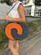 Wicker Orange Beach Bag