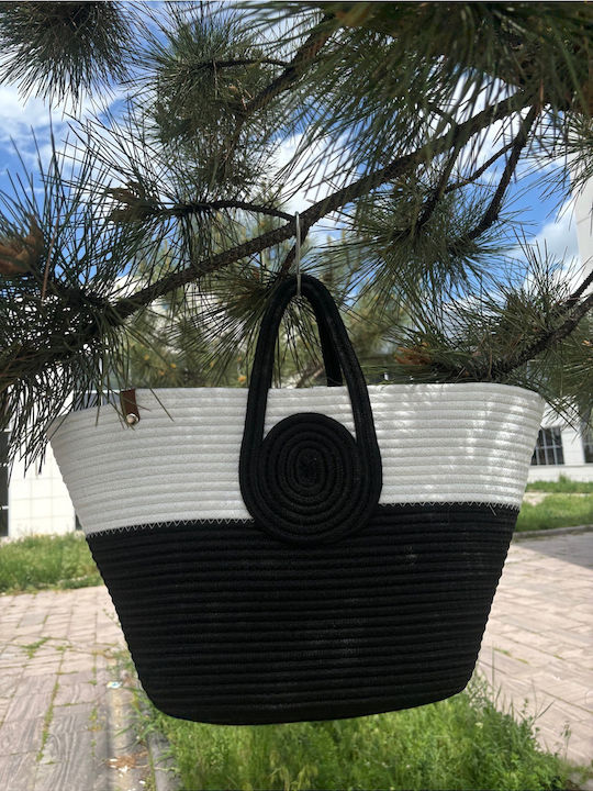 Korbweide Strandtasche Schwarz