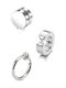 Set Men's Earrings Made of Steel