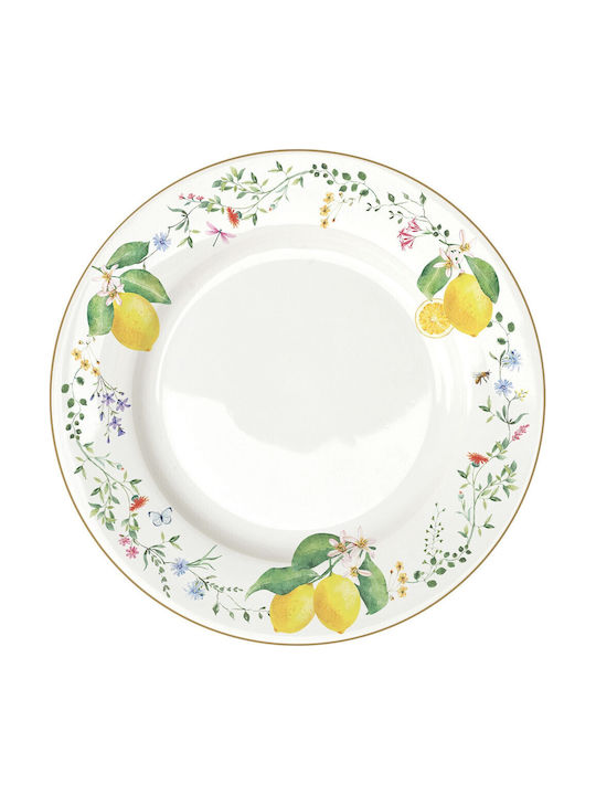 Easylife Πιάτο Ρηχό από Πορσελάνη Κίτρινο 26.5cm