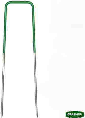 Grasher Metal Fixing Clips Half Green Ground Cover Synthetic Turf 10 Pieces 104212