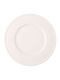 Porland Aluminite Line Serving Plate Shallow Made of Porcelain White with Diameter 20cm