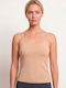 Sleeveless Cotton Brown Women's Undershirt
