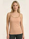 Sleeveless Cotton Brown Women's Undershirt