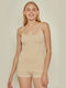 Sleeveless Beige Women's Undershirt