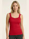 Sleeveless Cotton Red Women's Undershirt