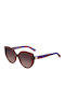 Kate Spade Women Sunglasses with Red Horn-Rimmed Frame and Red Lens