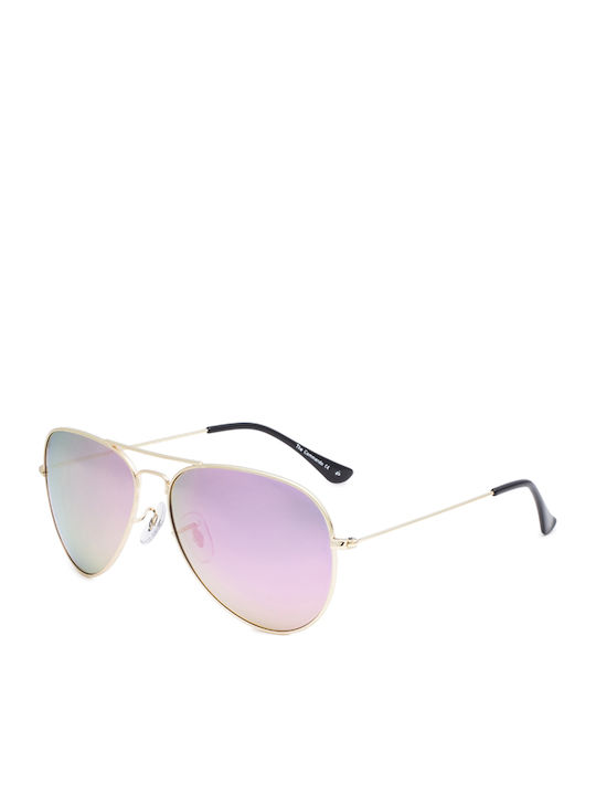 Prive Revaux Unisex Sunglasses With Gold Frame And Pink Lens