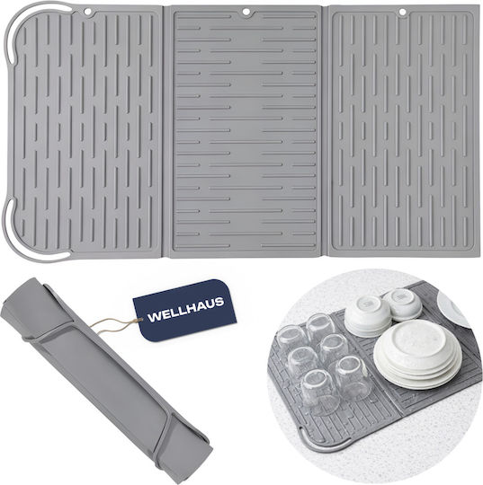 Wellhaus Silikon Trocknungsfläche Grau 60x33cm