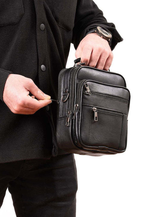 Leather Men's Handbag Black