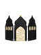 Mini Moschee Masjid 3D Din Lemn Ramadan Sărbătoare Neagră 60 Cm Decor